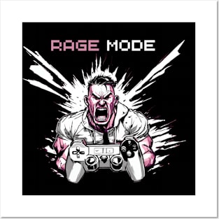 rage mode gamer Posters and Art